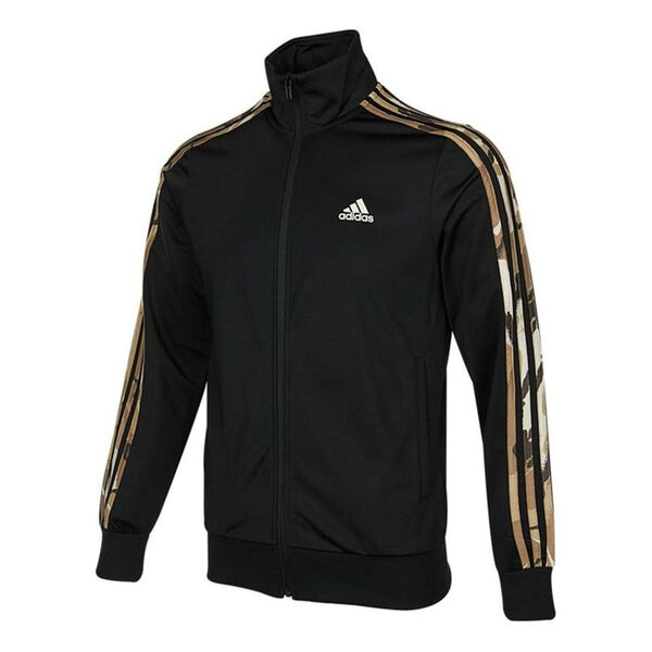 

Куртка Men's adidas 3s Tt Tric Camouflage Stripe Sports Knit Stand Collar Jacket Autumn Black, черный