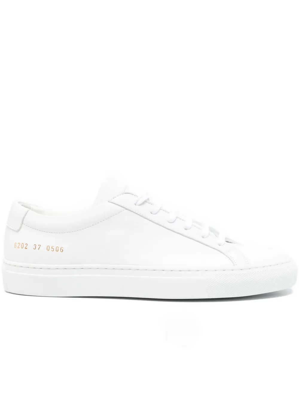 Кожаные кеды на шнуровке Common Projects, белый