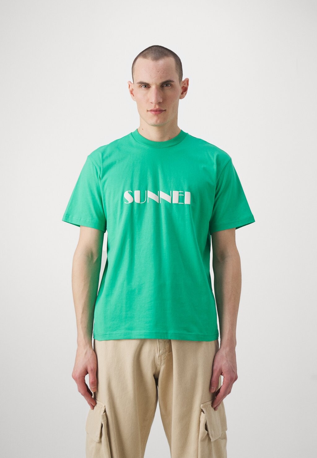 

Футболка с принтом CLASSIC LOGO SPRAYED Sunnei, цвет green