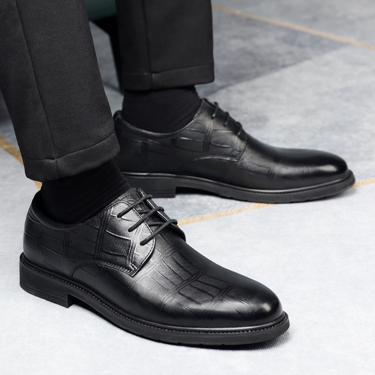 Playboy Мужские классические туфли HH-BC3993 черные, цвет HH-BC3993 Black — фото 3
