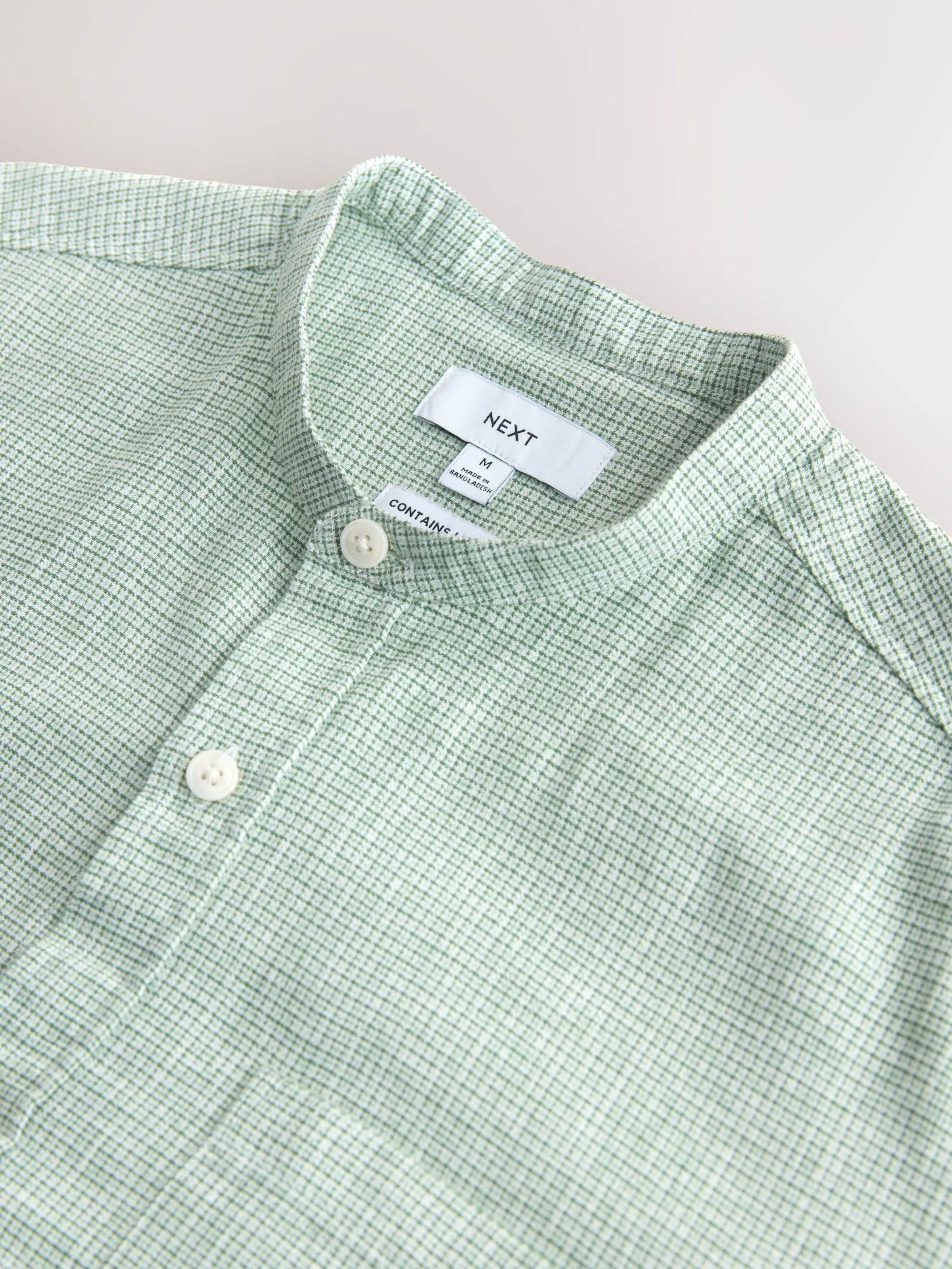 Next Рубашка на пуговицах Regular fit в цвете Green, Pastel Green — фото 3