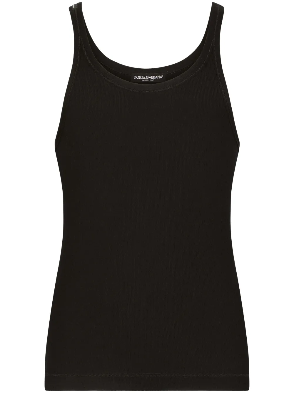 

Топ в мелкий рубчик DOLCE & GABBANA, черный
