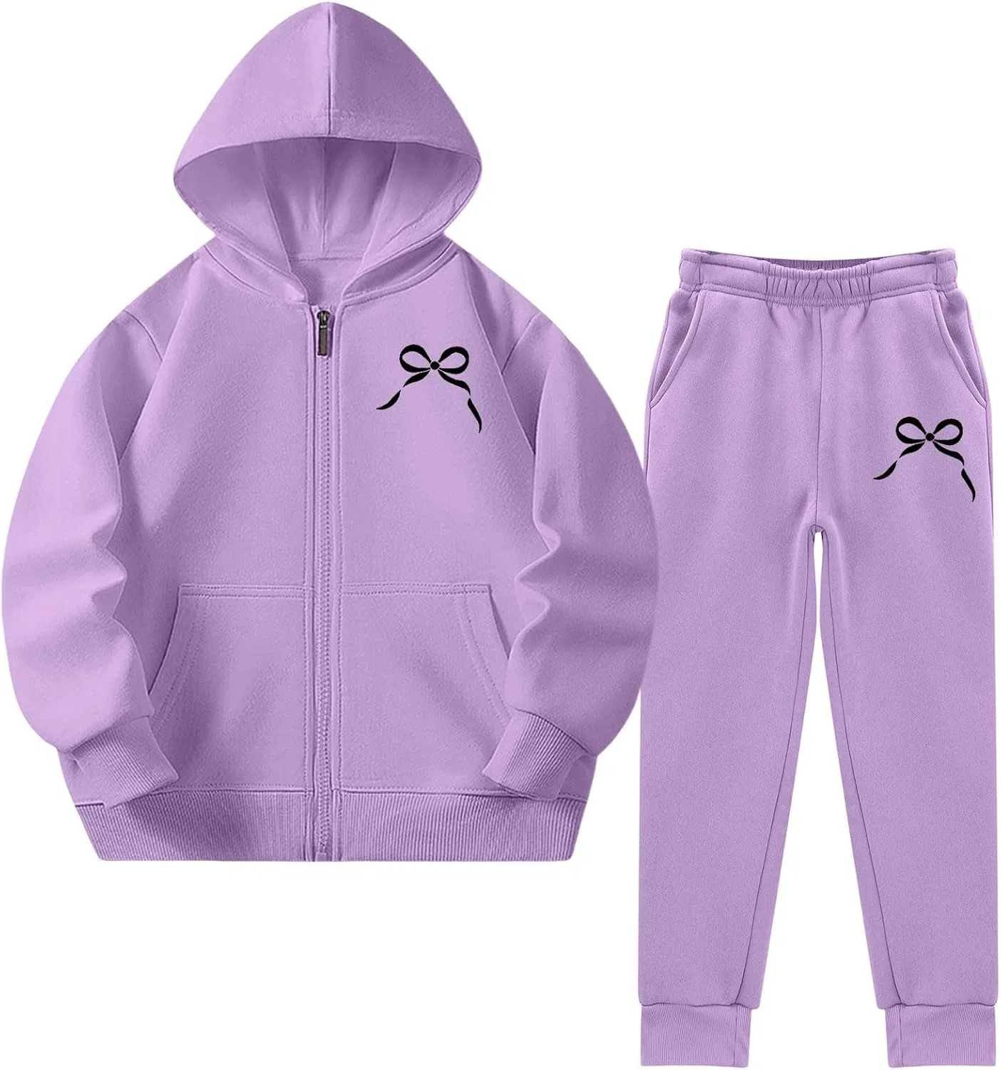 Спортивный костюм для девочек с капюшоном, Generic, 2 предмета, Purple