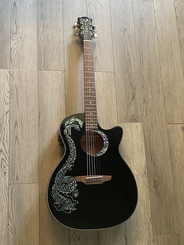 

Акустическая гитара Luna Fauna Dragon Folk Acoustic-Electric Guitar Black
