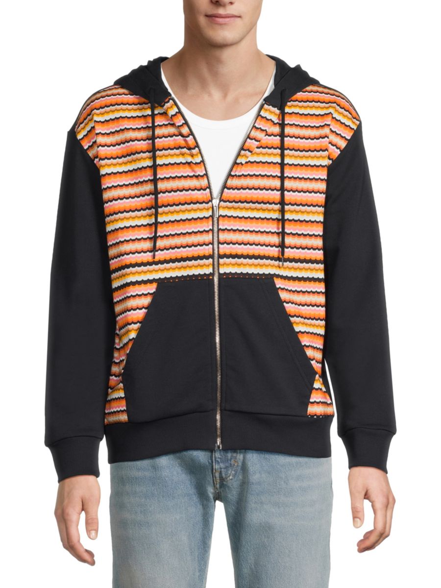 

Куртка с капюшоном и шевронным принтом M Missoni, разноцветный