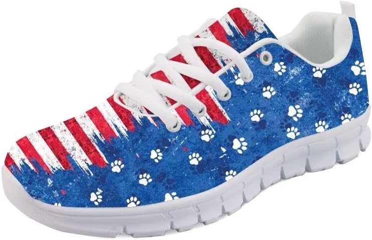 

Женские спортивные кроссовки Forchrinse с принтом американского флага и смелого орла, кроссовки для мужчин и женщин, обувь USA, президентская независимость, American Flag Dog Paw Print