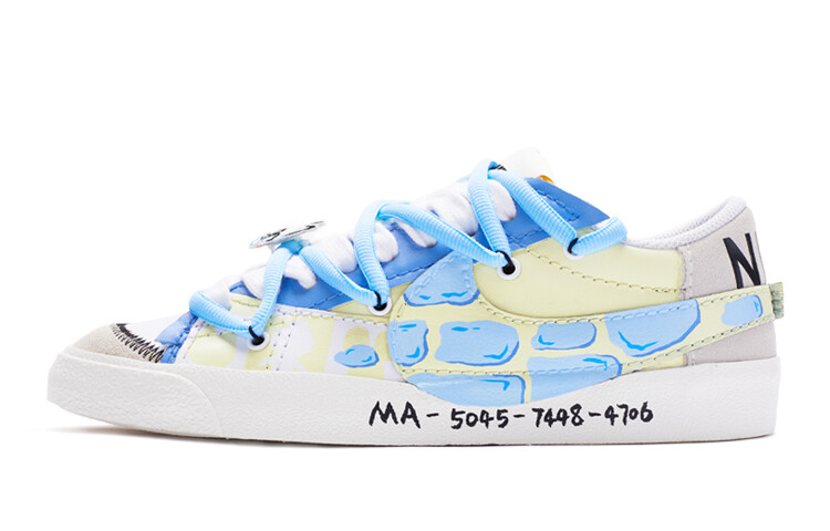 

Кроссовки Nike Blazer Skateboard Shoes Women's Low-Top White Blue
