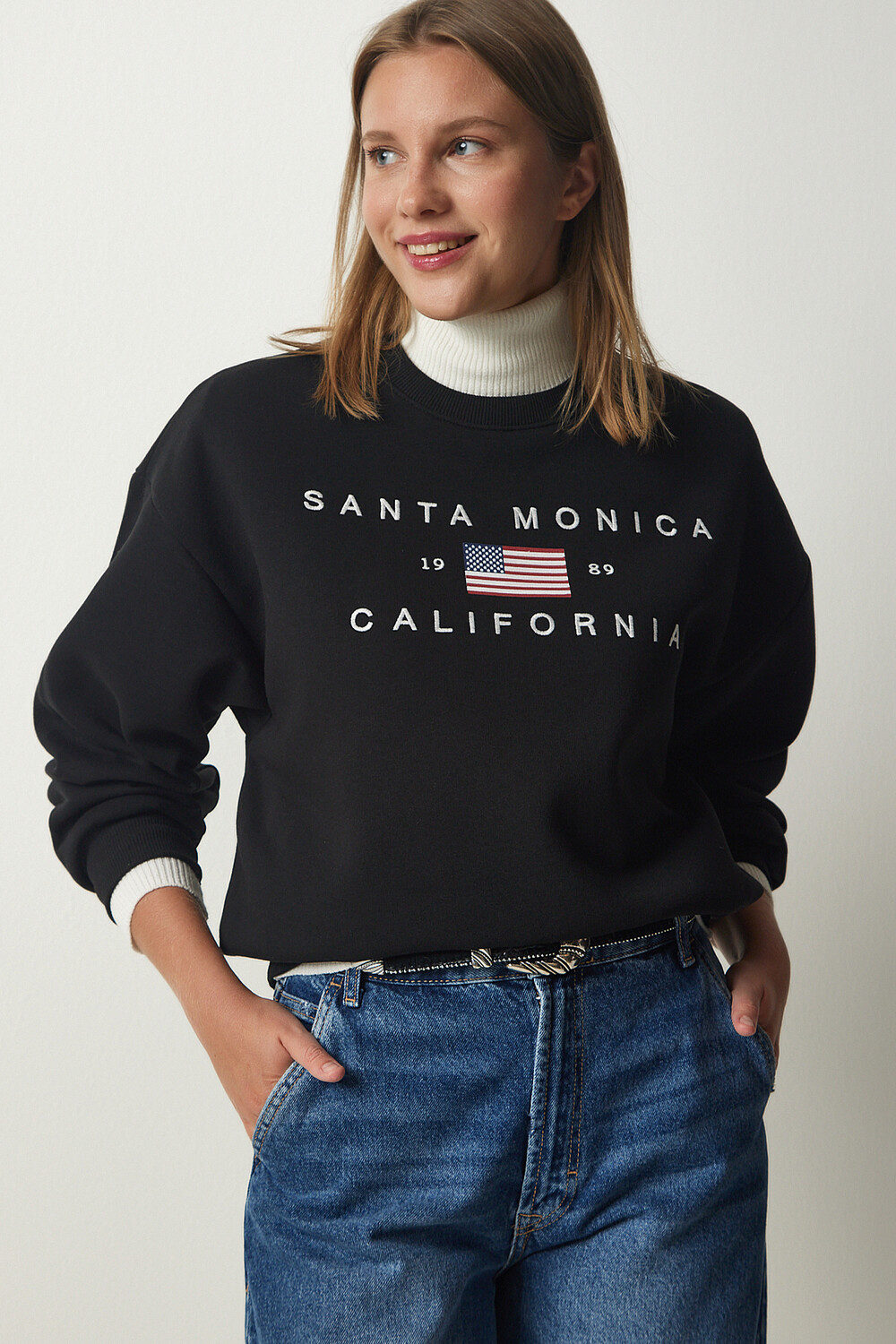 

Толстовка - Черный - Классический крой Happiness İstanbul, черный