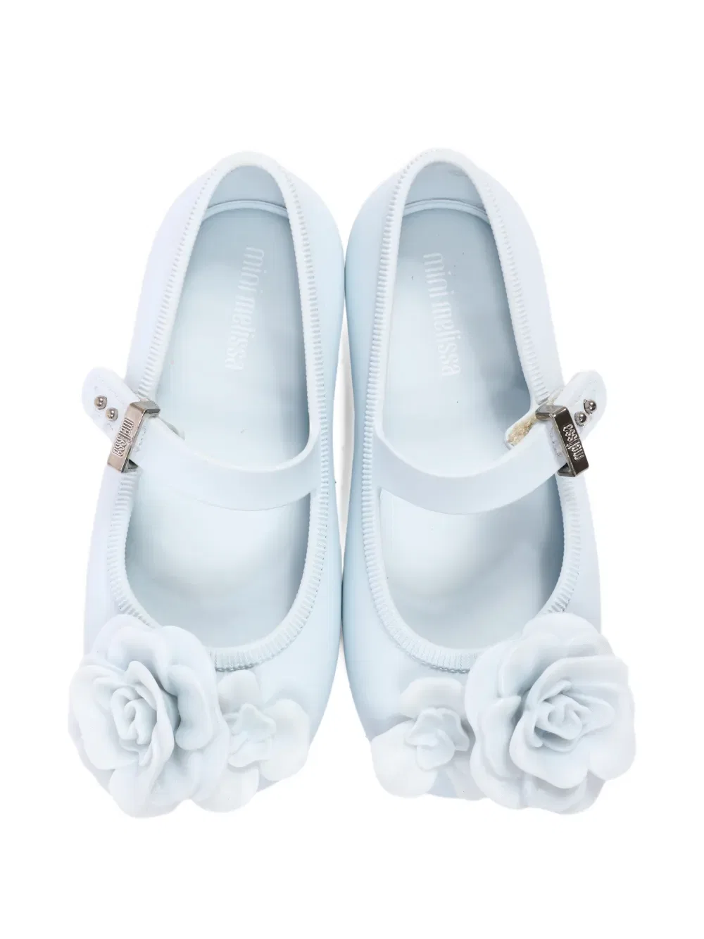 Балетки с цветочной аппликацией Mini Melissa, синий — фото 3