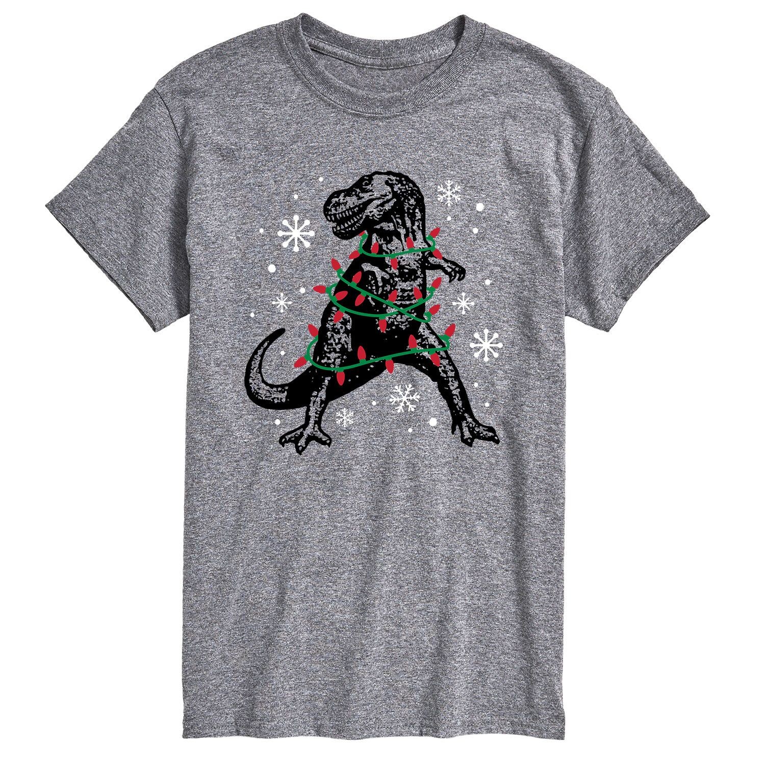 

Футболка с рождественскими огнями Big & Tall T-Rex Licensed Character