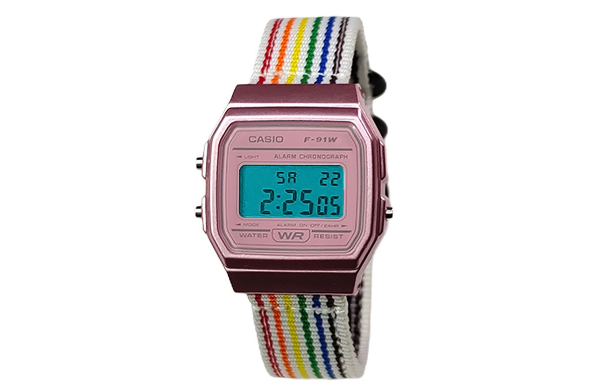 

Ретрофрит серия кварцевый механизм нейлоновый ремешок женские часы разноцветный циферблат CASIO