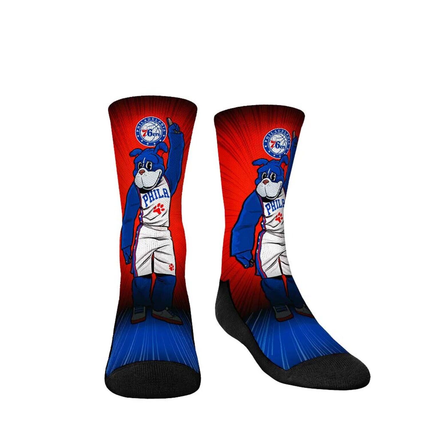 

Молодежные носки Rock Em Носки Philadelphia 76ers Mascot Pump Up Crew Unbranded
