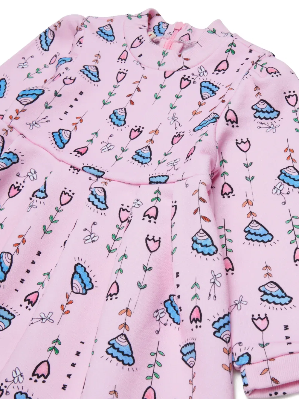 Мини-Платье с цветочным узором Marni Kids, розовый — фото 3
