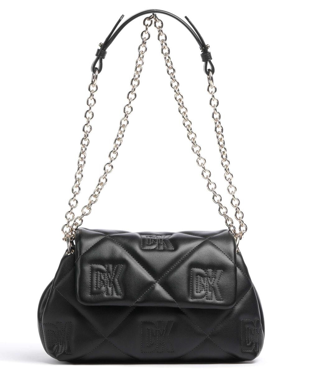 

Сумка через плечо Milano Crosstown из мелкозернистой яловой кожи. Dkny, черный