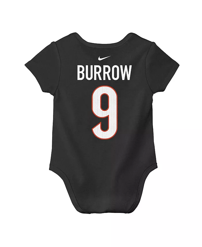 Боди для мальчиков и девочек Joe Burrow черное с именем игрока и номером Cincinnati Bengals Nike — фото 3