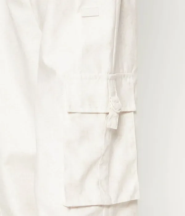 Полиэстеровые брюки-карго regular fit Guess, экрю — фото 4
