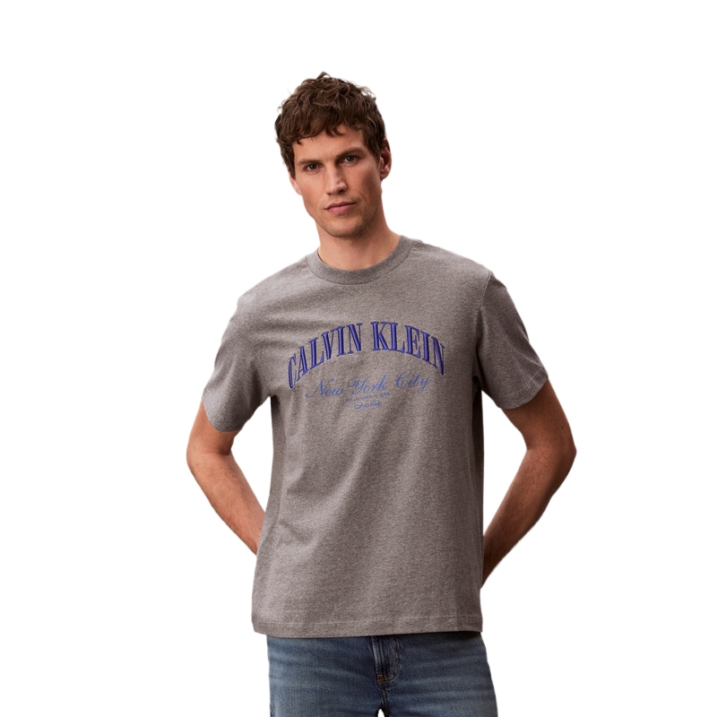 Футболка мужская Crew Neck Moderate Calvin Klein, yaf-айвори — фото 2