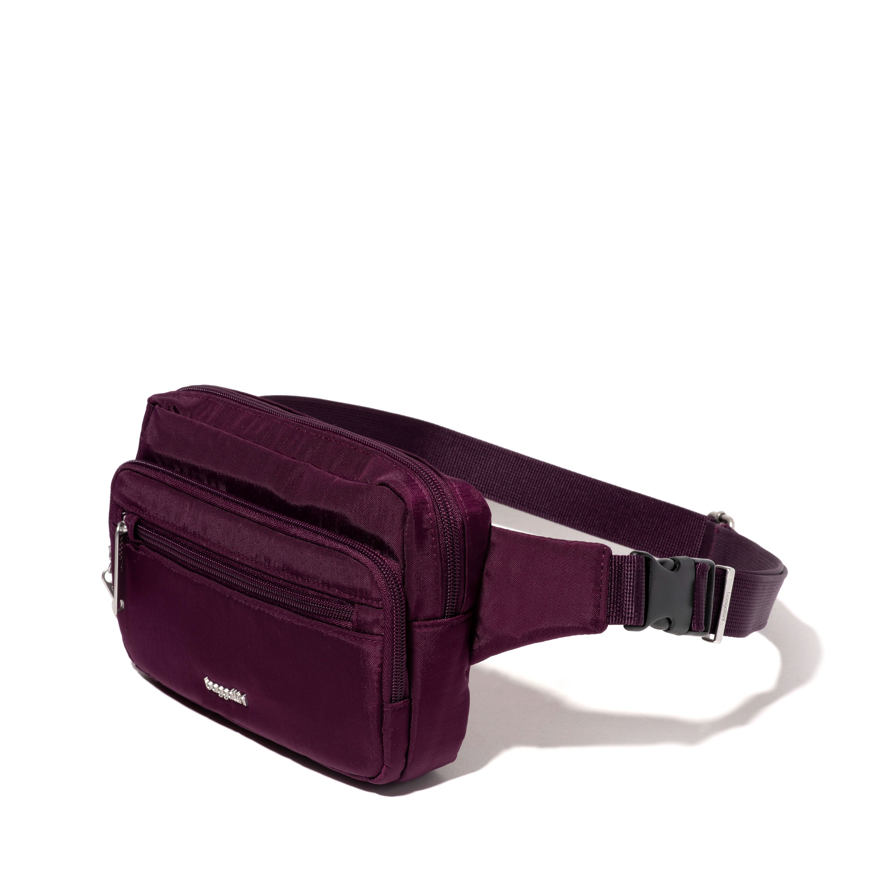 

Baggallini Securtex Anti-Theft поясная сумка слинг, цвет mulberry