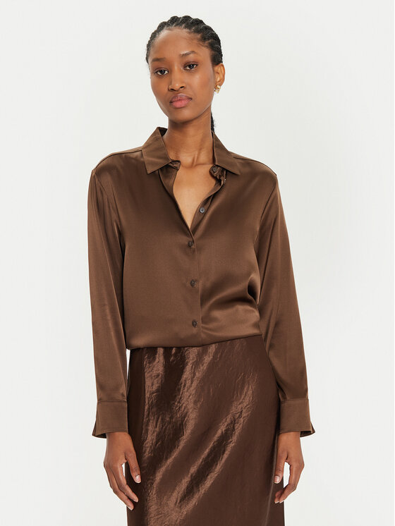 

Рубашка стандартного кроя Max Mara Leisure, коричневый