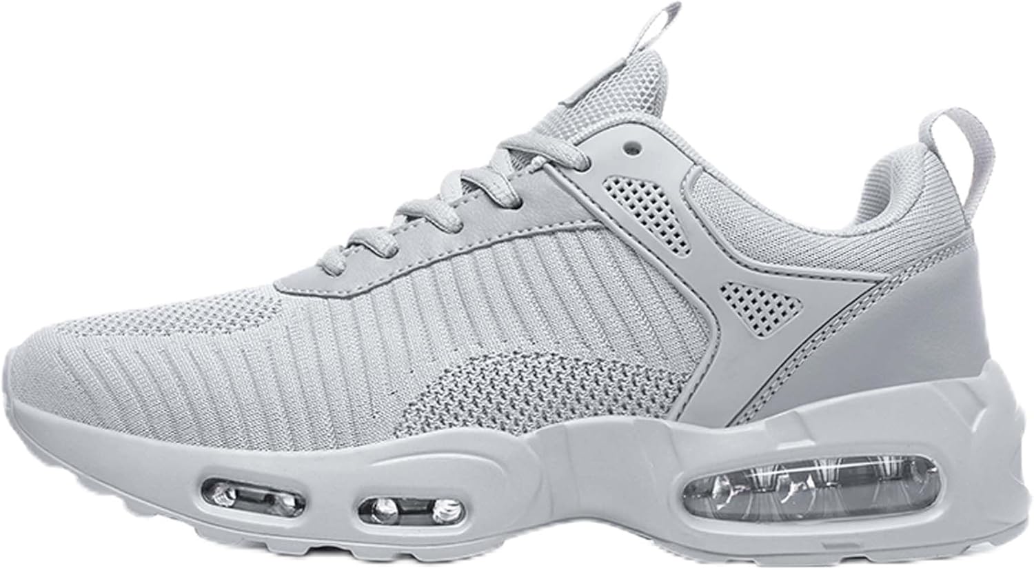 

Мужские кроссовки с воздушной подушкой, плетеные, износостойкие, для повседневной носки и бега, легкие и дышащие Generic, серый