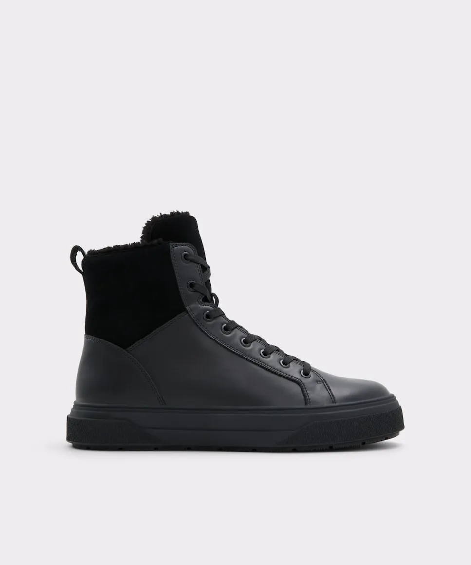 

Мужские кожаные ботинки с круглым носком Aldo, черный