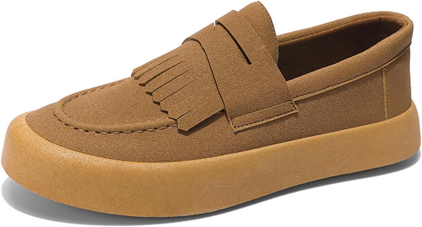 

Мужские модные лоферы: украшение кисточками, воплощение повседневной элегантности с присущим непринужденным шармом Aokisx, хаки