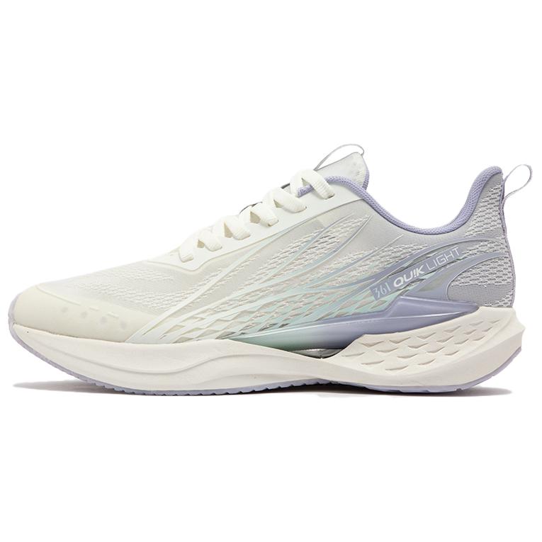 

361° Женские кроссовки Flying Fish 4.0 белые фиолетовые низкие повседневные беговые с амортизацией, износостойкие, дышащие