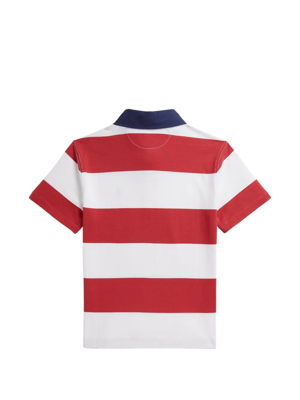 Твиловая рубашка-регби в полоску Polo Ralph Lauren Kids, белый — фото 2