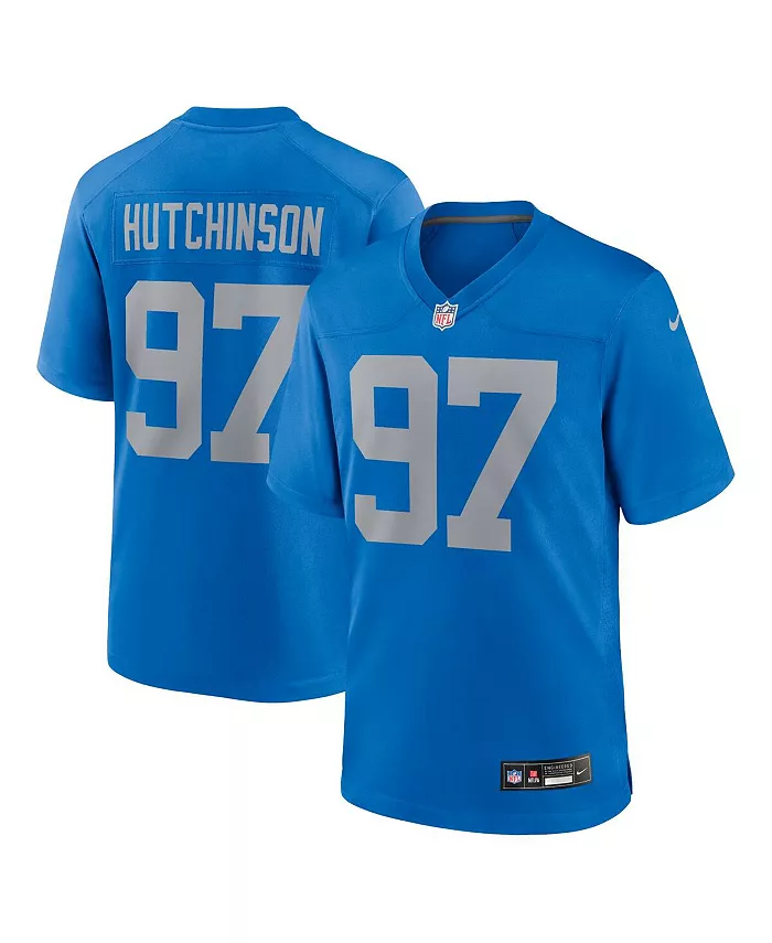 

Мужская игровая джерси Aidan Hutchinson синего цвета Detroit Lions (альтернативная) Nike