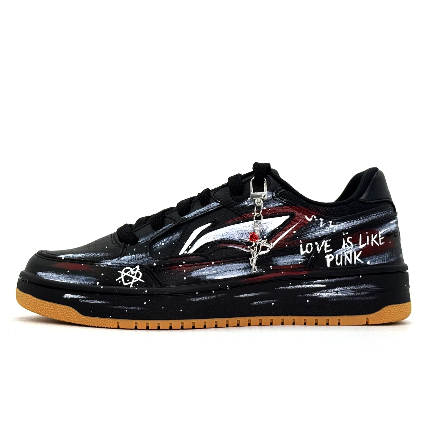 Скейтбордические кроссовки Li-Ning Tianji Punk Love черные — фото 4