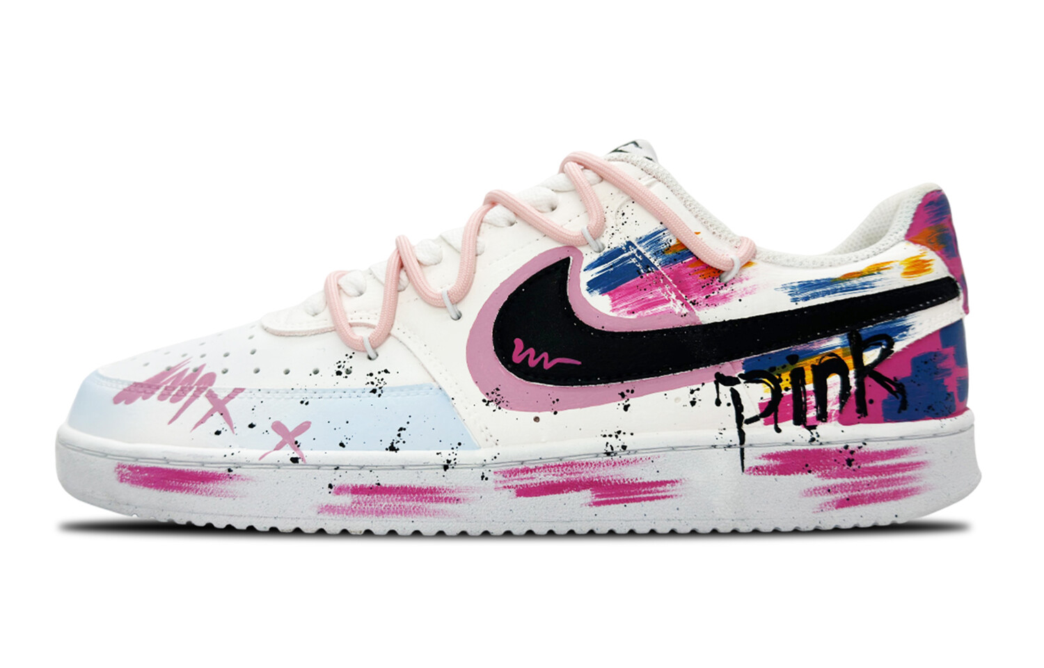 

Кроссовки для скейтбординга Court Vision 1 женские с низким верхом фиолетовый/розовый/синий Nike