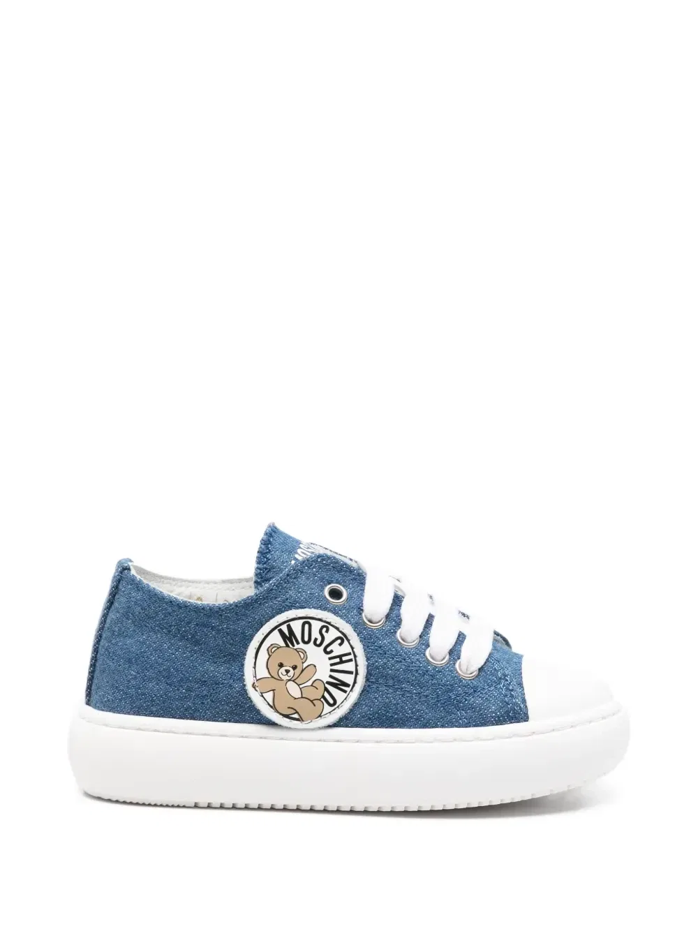 Кроссовки с нашивкой Moschino Kids, синий