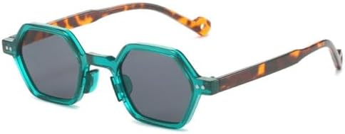 

Солнцезащитные очки 2027 Clear Ocean Lens Polygon, модные, с защитой от УФ-излучения UV400, шестиугольные линзы, заклепки, для женщин и мужчин, C3, один размер MTZJH, One Color