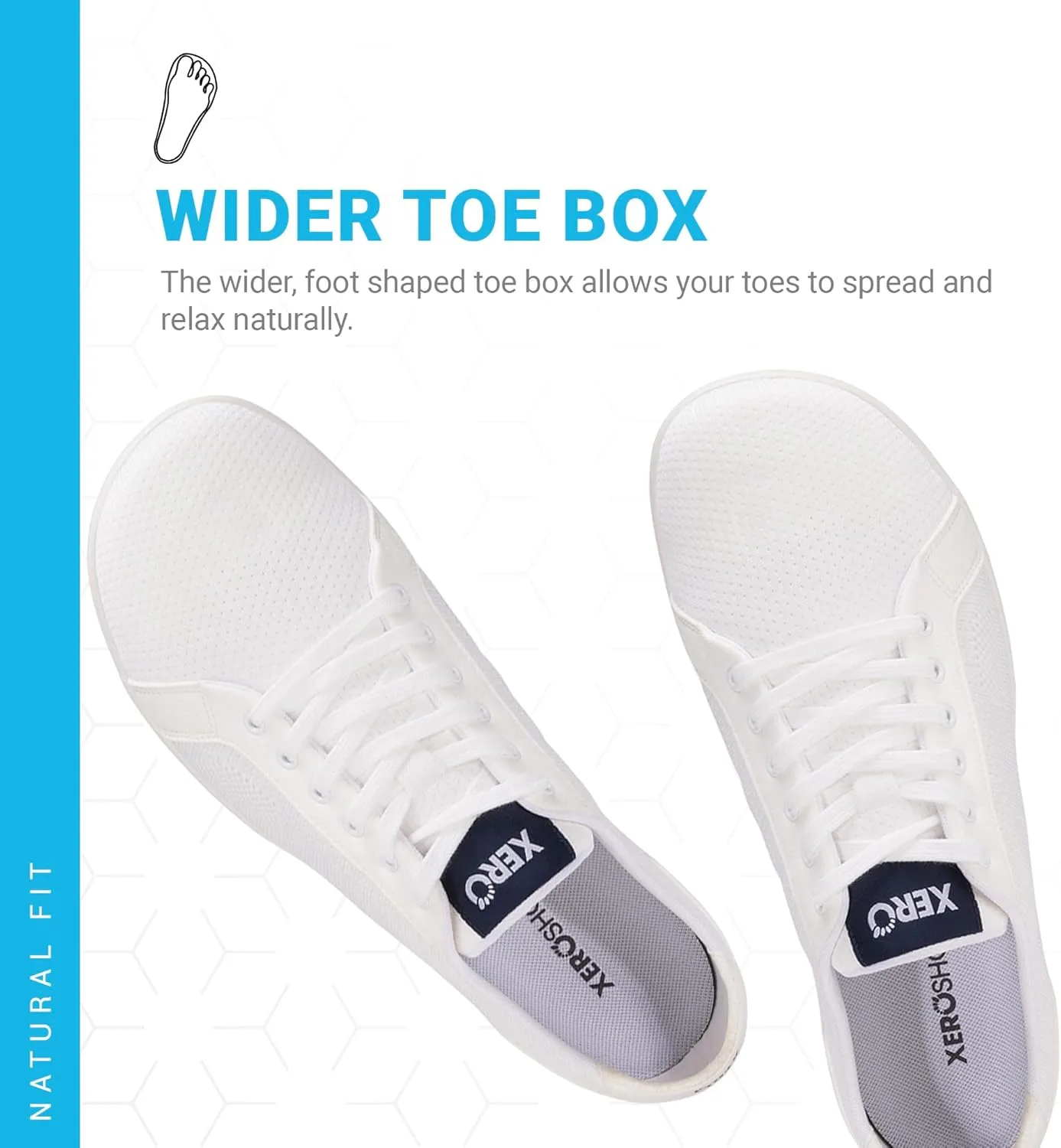Мужские повседневные кроссовки Xero Shoes Dillon из парусины - легкая, дышащая обувь для мужчин, белый — фото 2