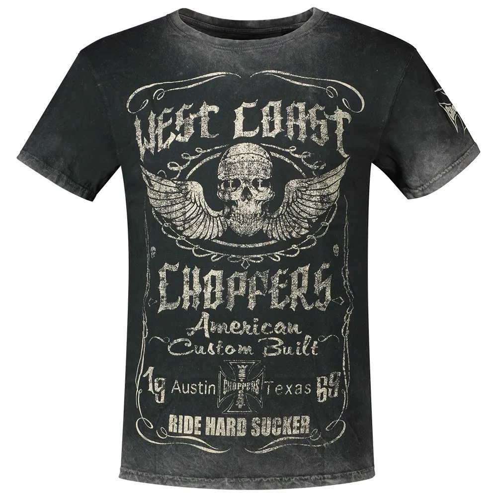 

Футболка с коротким рукавом West Coast Choppers Ride Hard Sucker Vintage, черный