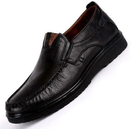 

Ретро мужские мягкие повседневные мокасины без шнурков для вождения с противоскользящей подошвой, большие размеры Waolsu, черный