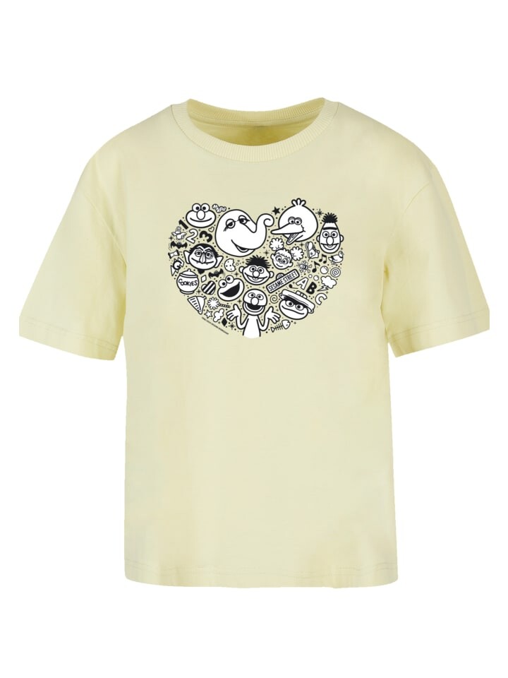 

Футболка F4NT4STIC Ladies Everyday Tee Sesamstraße Family, цвет softyellow
