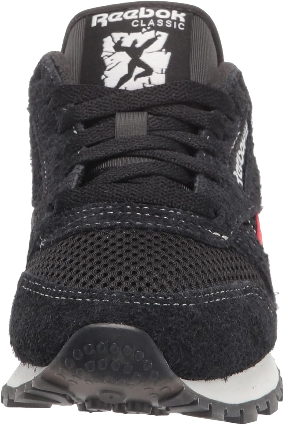 Классические кожаные кроссовки для взрослых, унисекс V1 Reebok, черный/красный/золотой — фото 2