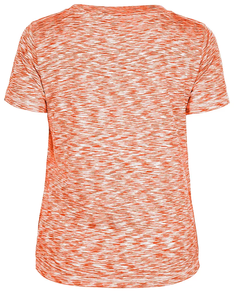 

Женская оранжевая футболка с блестками New Era Cleveland Browns Space-Dye