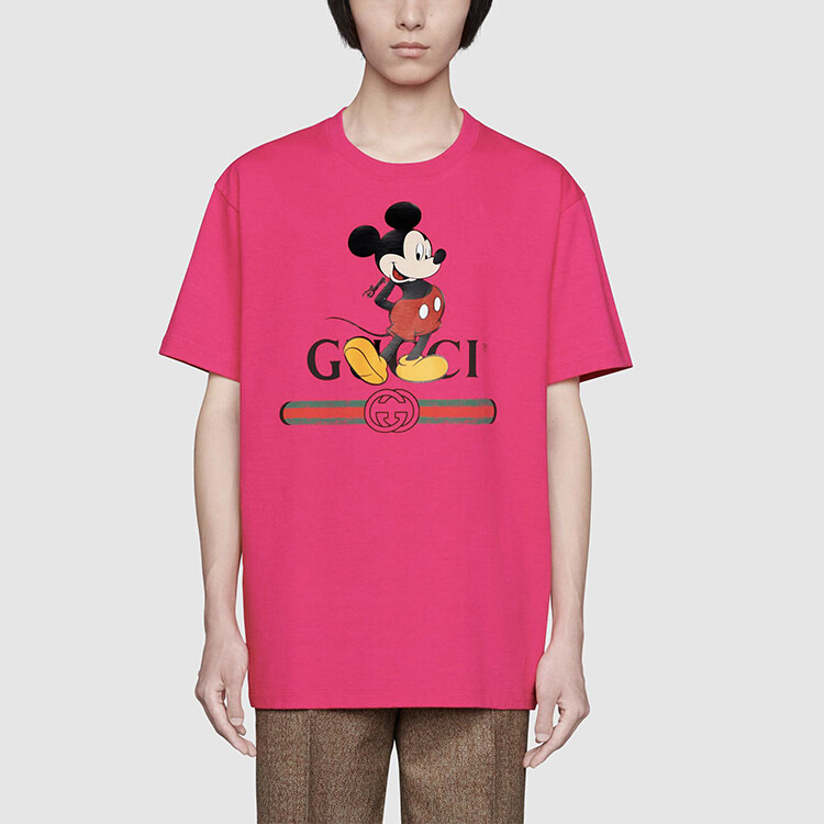 Футболка женская Disney x Gucci, розовый — фото 3