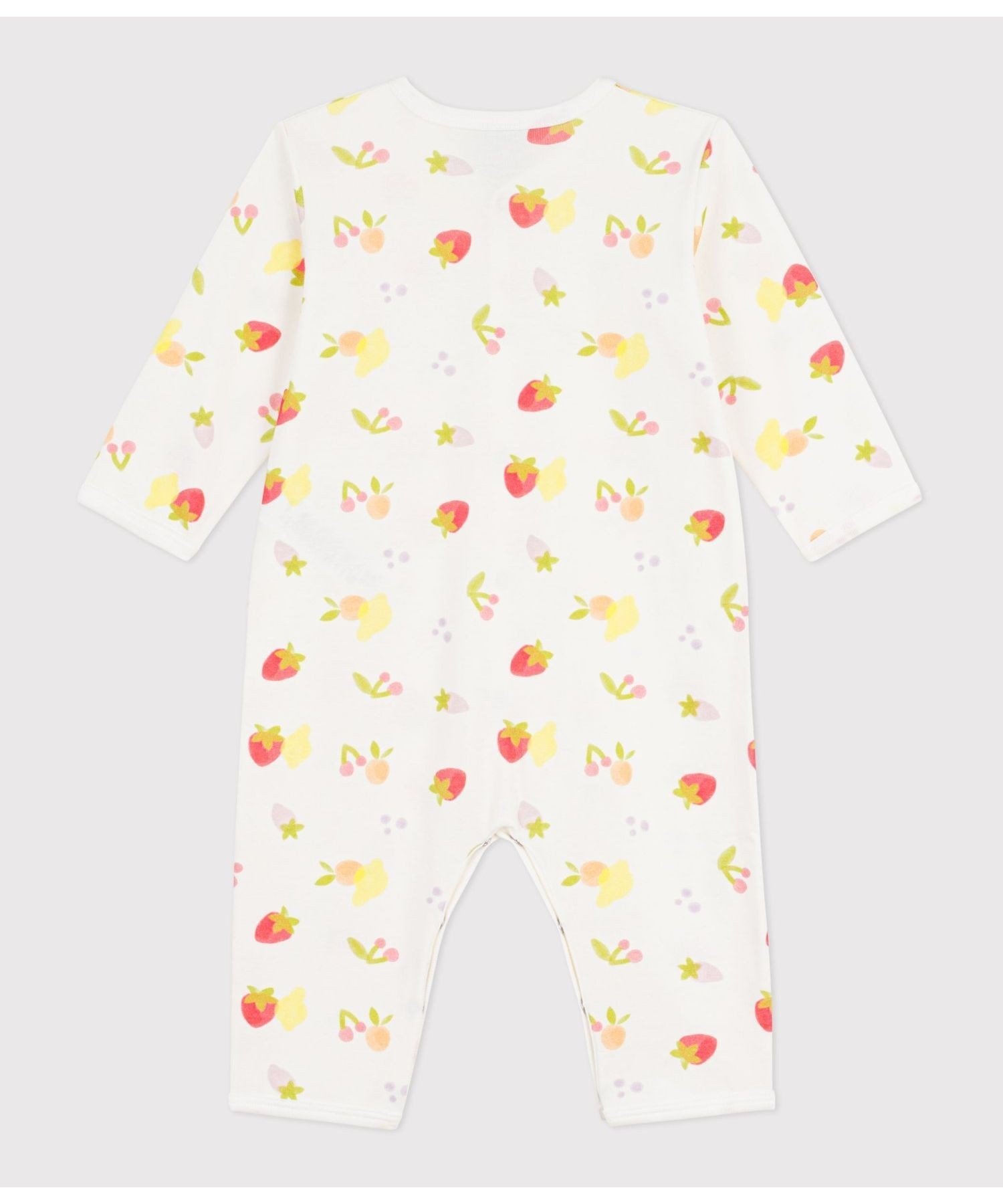 Комбинезон без штанин с фруктовым принтом Petit Bateau, Off-white/Multicolor — фото 2