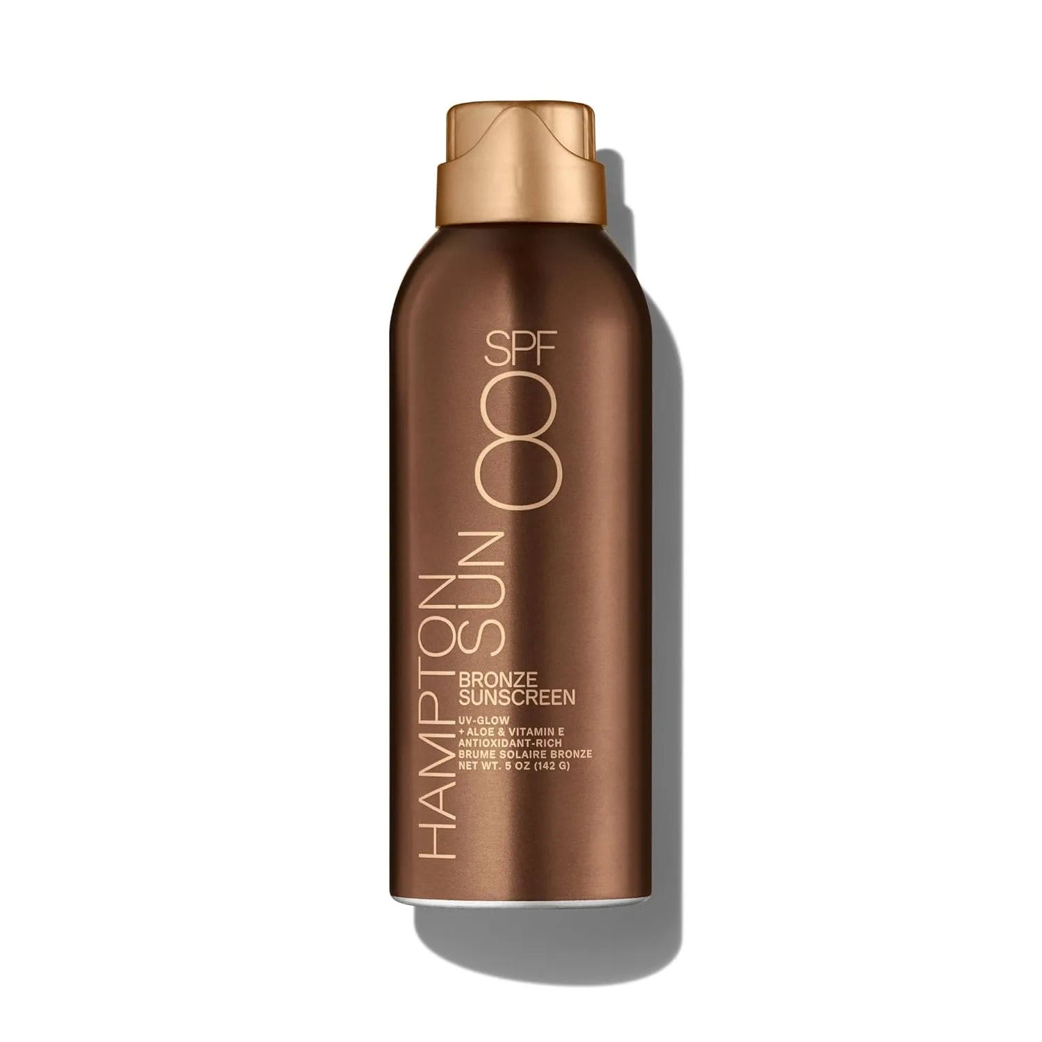 Hampton Sun SPF 8 Bronze Continuous Mist солнцезащитный спрей для загара, придает теплый бронзовый оттенок, с витамином E и алоэ вера, без масла, Bronze