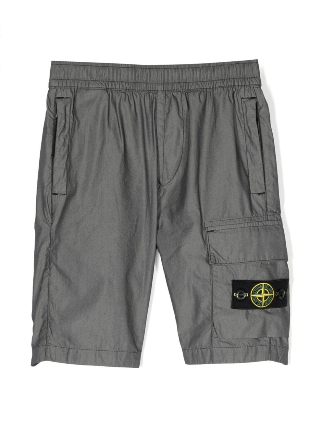 

Stone Island Junior спортивные шорты с нашивкой-логотипом, серый