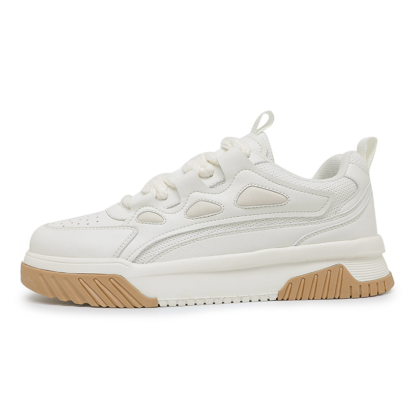 

City camel Амортизирующие, износостойкие, легкие и дышащие мужские скейтерские кеды низкие White Khaki, цвет White Khaki