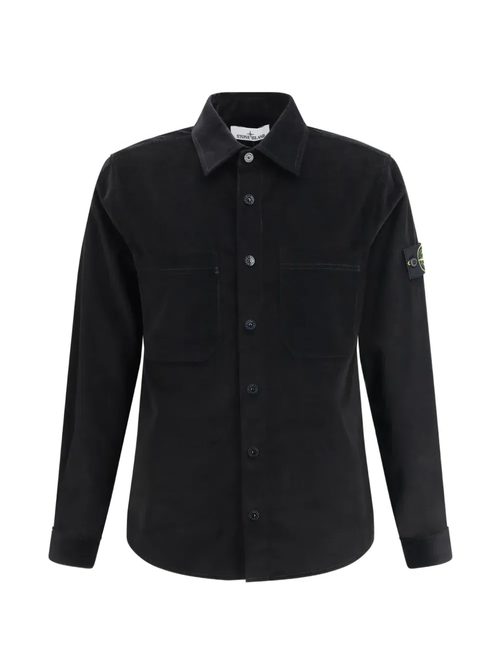 Рубашка с накладными карманами Stone Island, черный