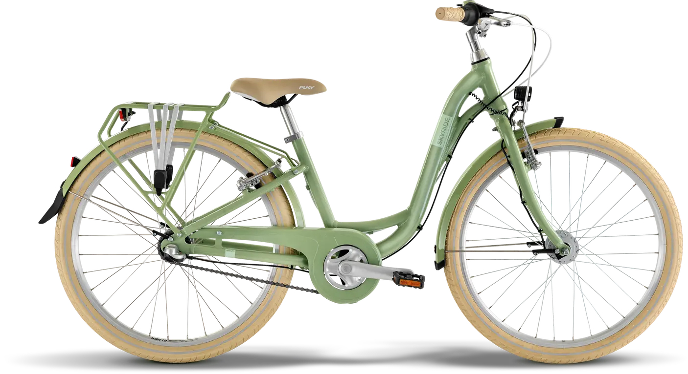 

Детский велосипед Puky skyride 24-3 classic (2026) - 24 дюймов kinderfahrrad - retro green