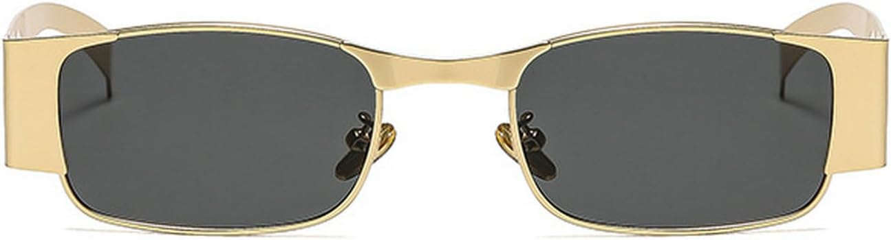 

Винтажные квадратные солнцезащитные очки Laureles для женщин, металлическая маленькая оправа, модные солнцезащитные очки для мужчин и женщин с защитой от УФ-излучения UV400, C3