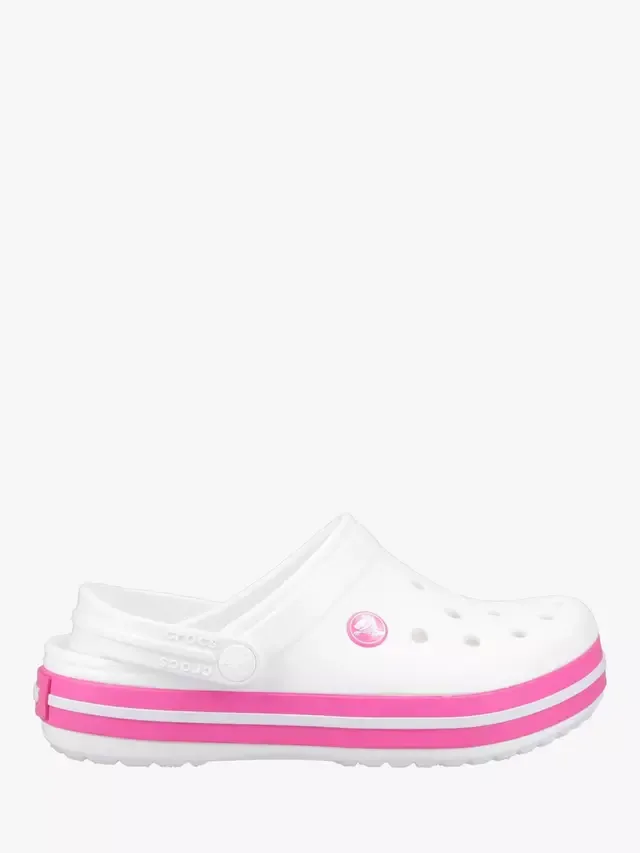 Детские сабо Crocband, бело-розовые Crush Crocs