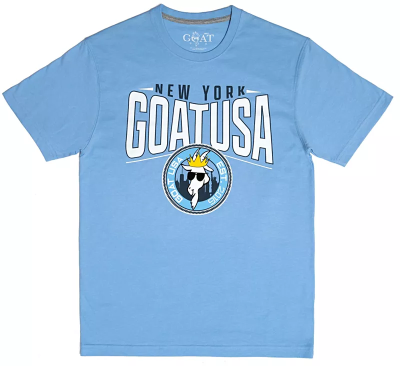 

Футболка с нашивкой GOAT USA New York, цвет Carolina Blue