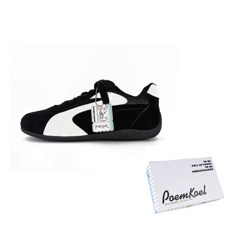 

POEM KOEL Износостойкие и легкие низкие скейтерские кроссовки унисекс черные, цвет Black